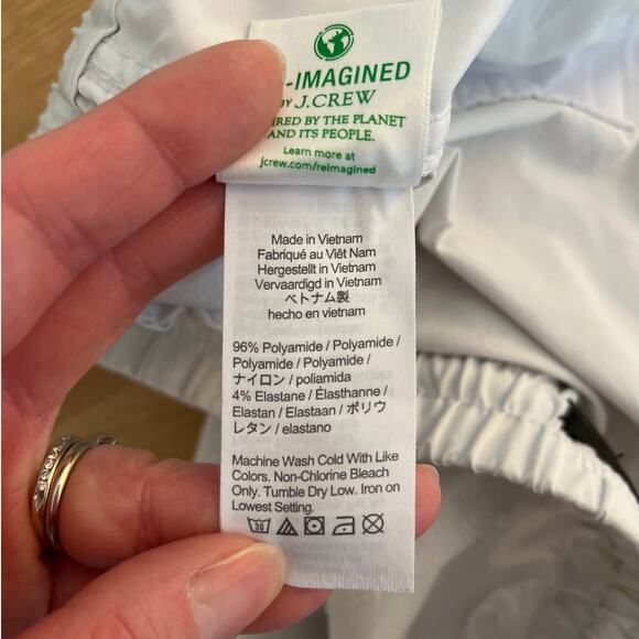 J.Crew High Rise 3" Pull-On White Utility Shorts Size Large Nautical Fisherman - Picture 5 of 9